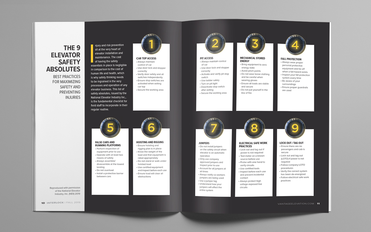 Blank Brochure magazine isolated on grey to replace your design